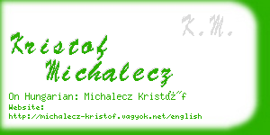 kristof michalecz business card